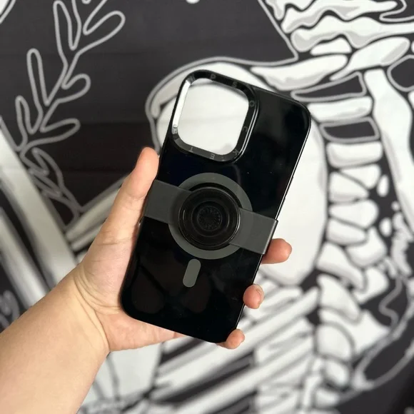 Iphone 13 Pro Max Black Popsocket Case - Picture 1 of 3